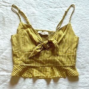 Solai the label gingham crop tank